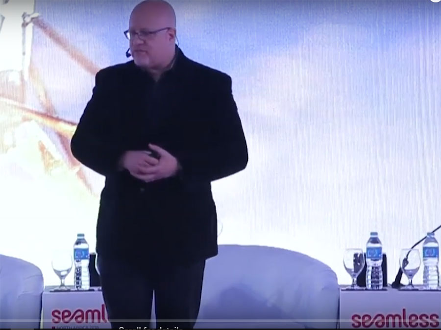 Mr. Brett King's talk about  Adapting in a FinTech Age at Seamless 2018 Conference